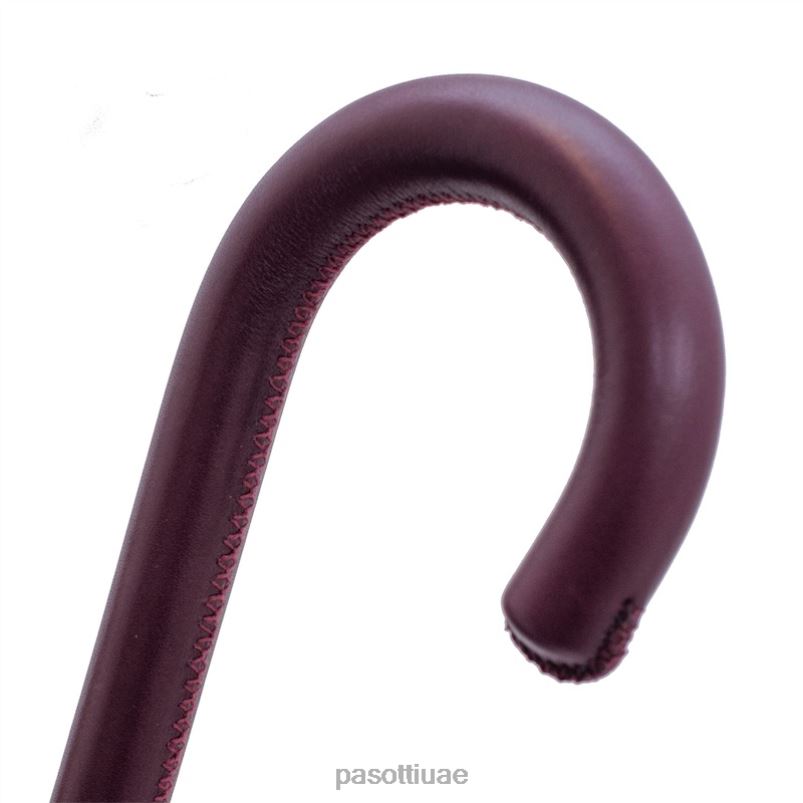 مظلة | 20 9a436-6 p - مظلة مزهرة بمقبض جلدي بورجوندي PASOTTI Z446V330